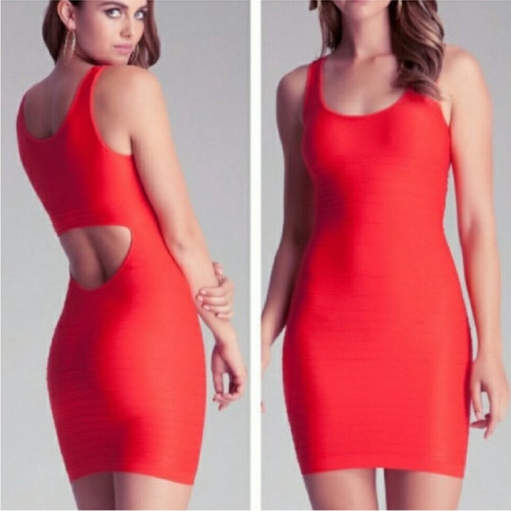 Bebe Res Backless Bodycon Mini Dress
